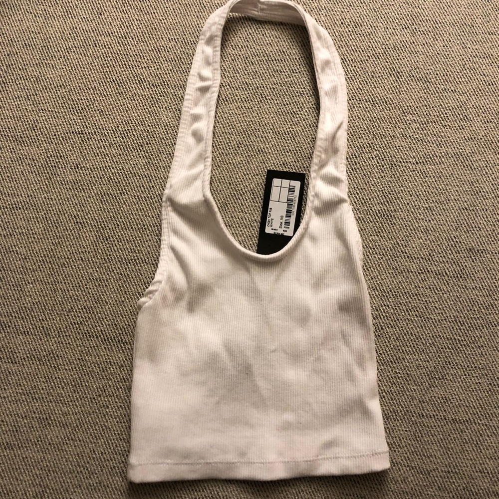 Motel Rocks “Zagh” ribbed halter top